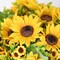 4 Pack Summer Artificial Sunflower Bouquets – Bright Yellow Silk Sunflowers for Summer Home, Wedding, and Party Decor